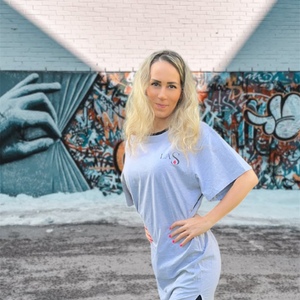 T-shirt robe LaS gris