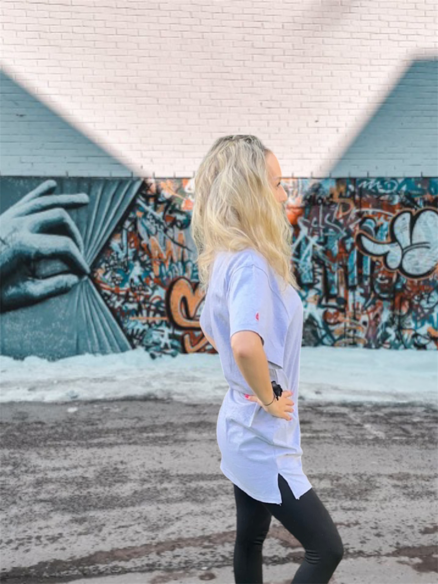 T-shirt robe LaS gris – Image 3