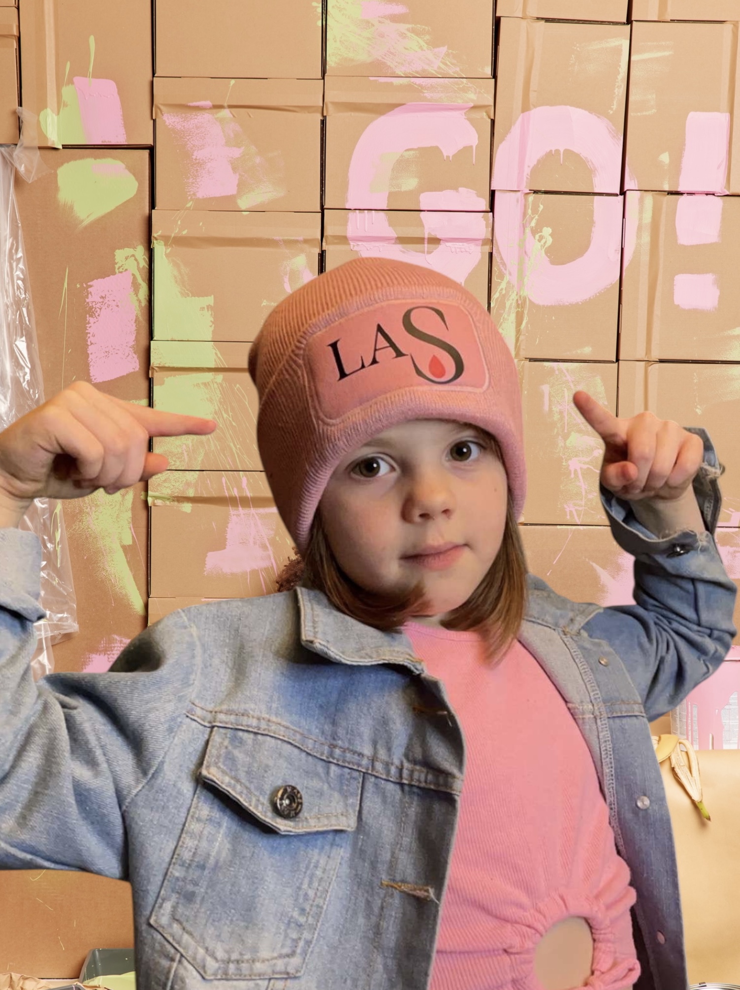 Bonnet kids rose Basic LaS