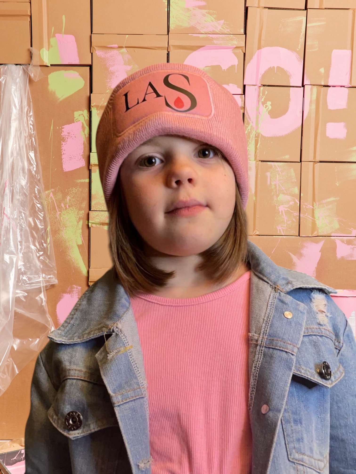 Bonnet kids rose Basic LaS – Image 3