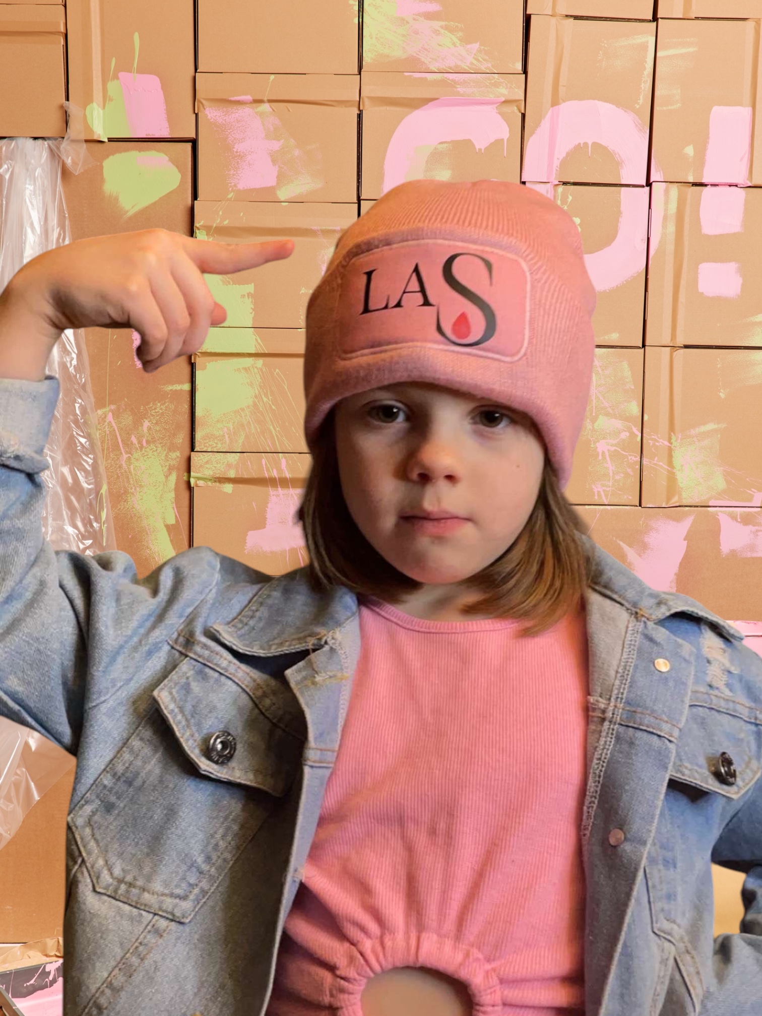 Bonnet kids rose Basic LaS – Image 2